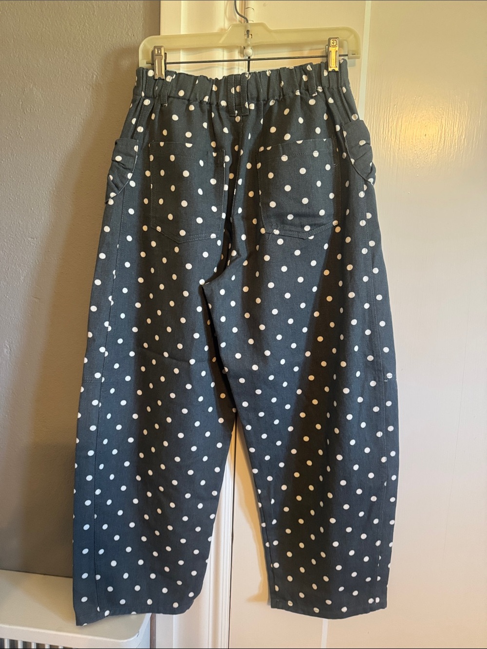 Oddi Los Angeles Polka Dot Elastic Waist jeans - Grey & White - Picture 4 of 5